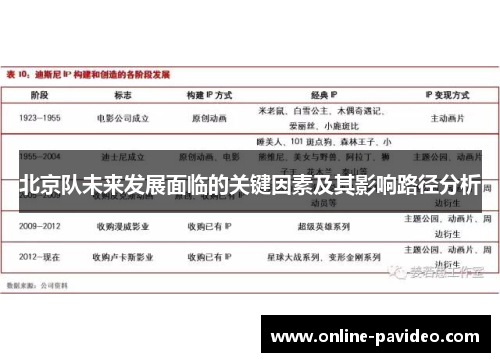 北京队未来发展面临的关键因素及其影响路径分析